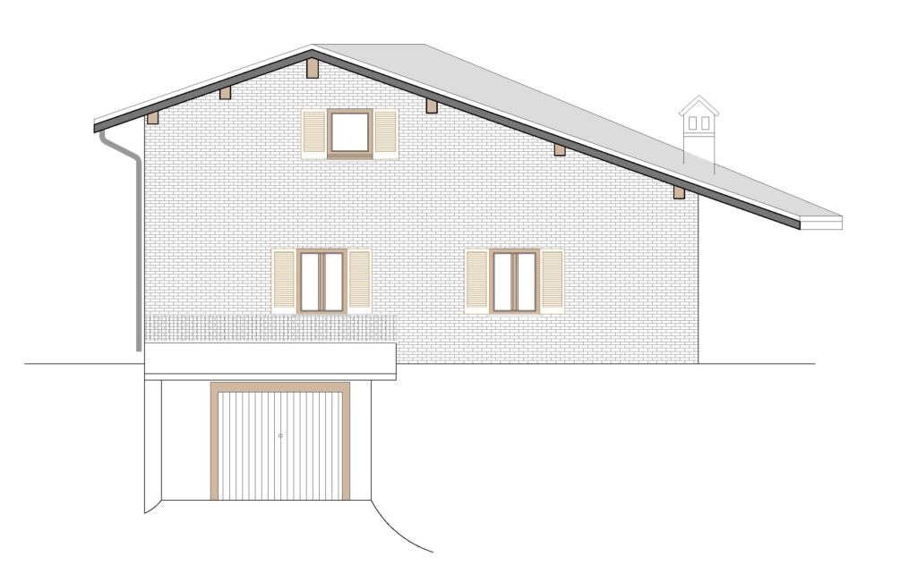 Ridisegno facciata villa singola