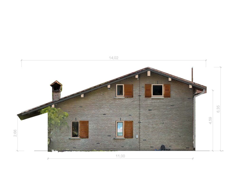 Ortofoto facciata villa singola