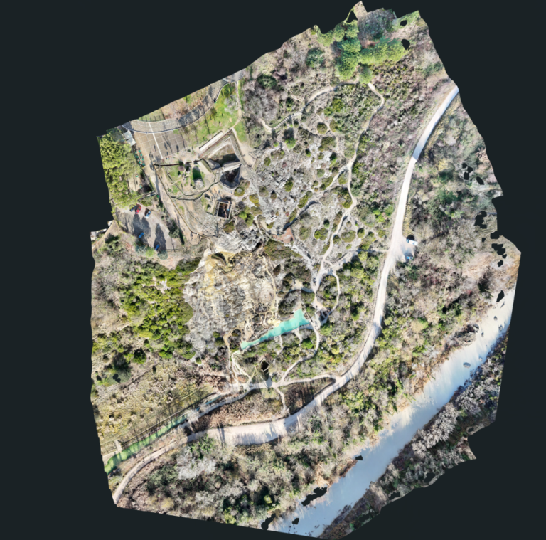 Ortomosaico complesso termale Bagno Vignoni
