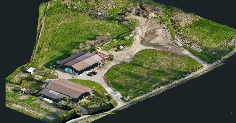 Nuvola di punti terreno azienda agricola