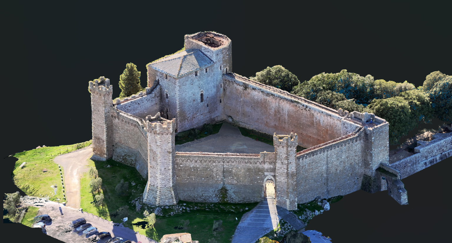 Nuvola di punti di un castello Toscano